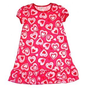 VALENTINE HEARTS GIRLS RUFFLED NIGHTGOWN~ SZ 4